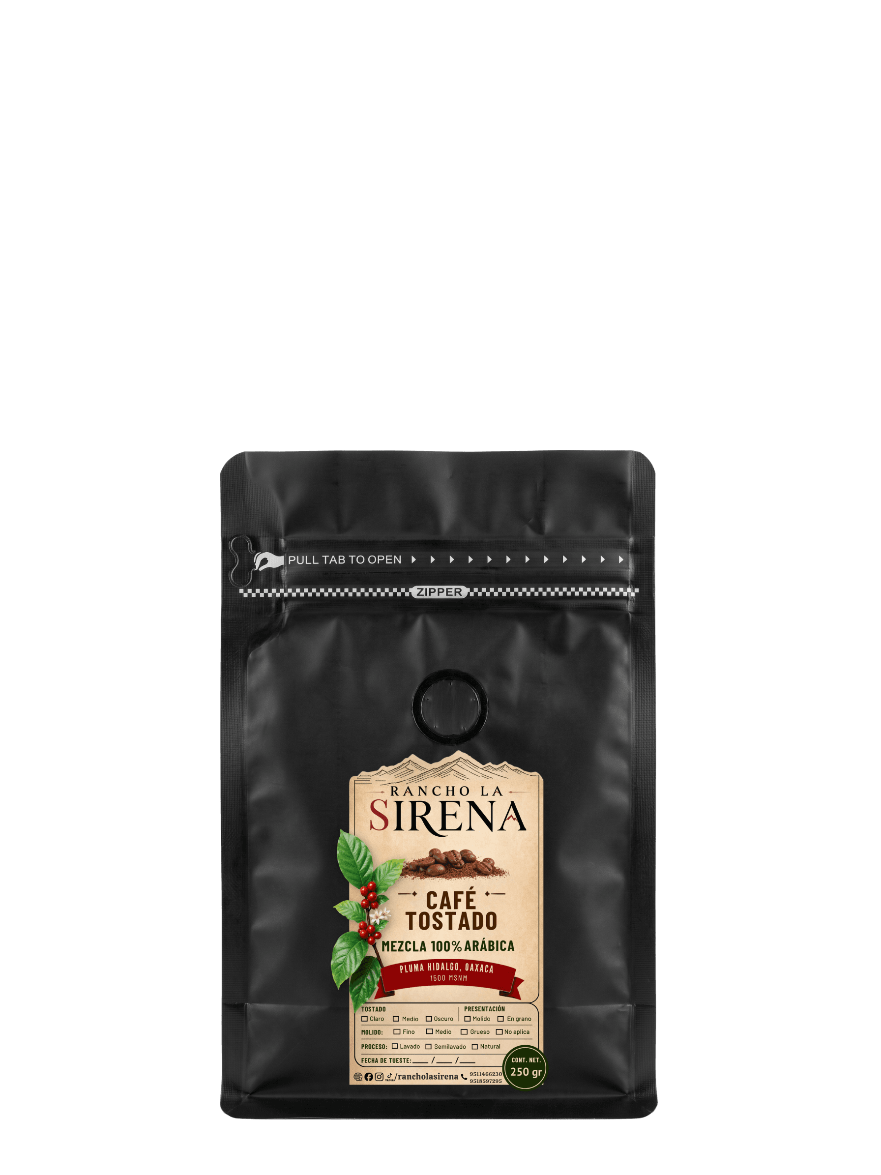 Café tostado Rancho La Sirena 250 g
